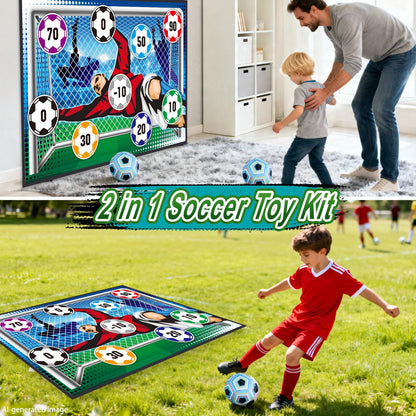 Kids Indoor & Outdoor Soccer Toss Game Set with Balls | Sports Toy Gifts for Boys Girls Ages 3–12