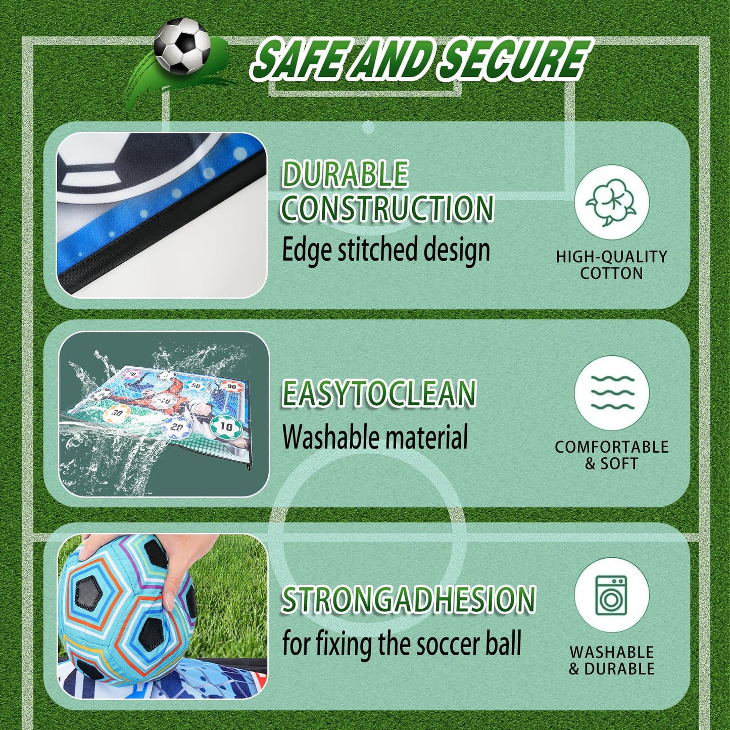 Kids Indoor & Outdoor Soccer Toss Game Set with Balls | Sports Toy Gifts for Boys Girls Ages 3–12